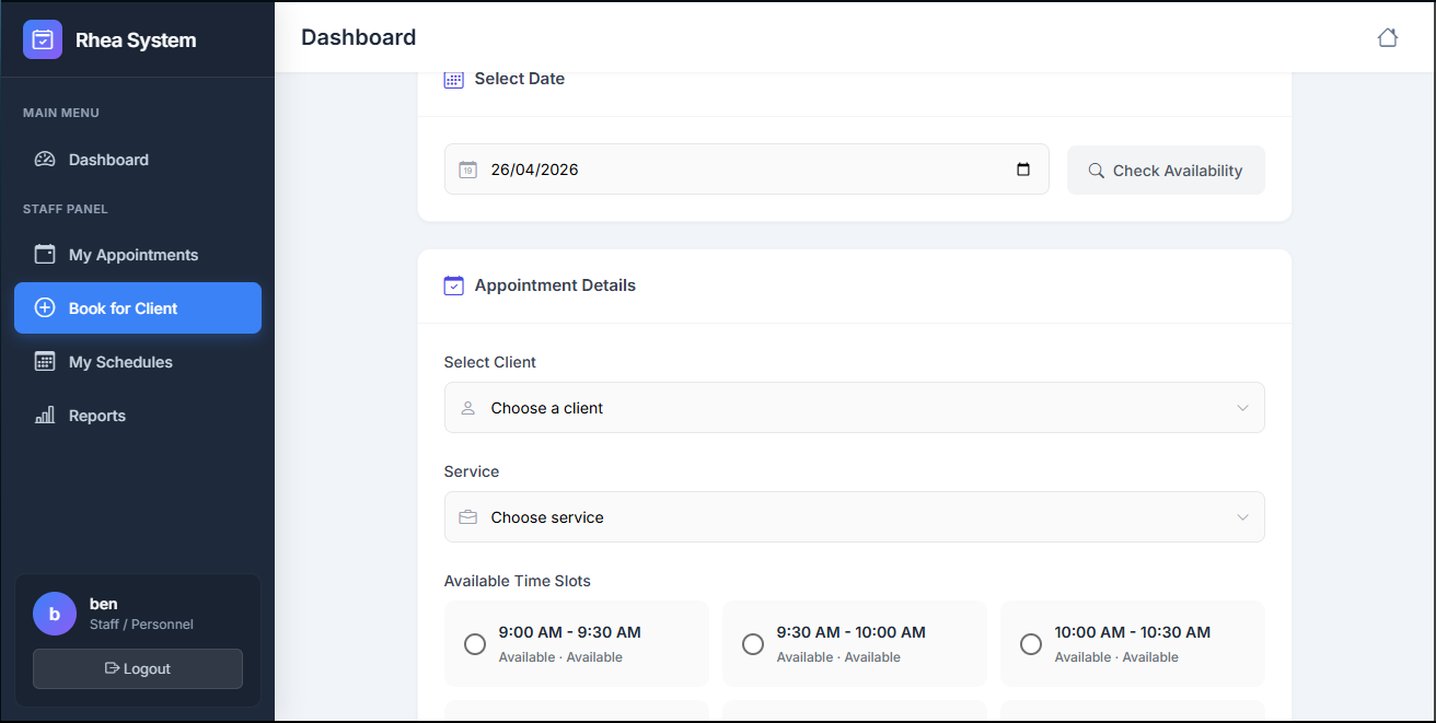 Appointment Scheduling System