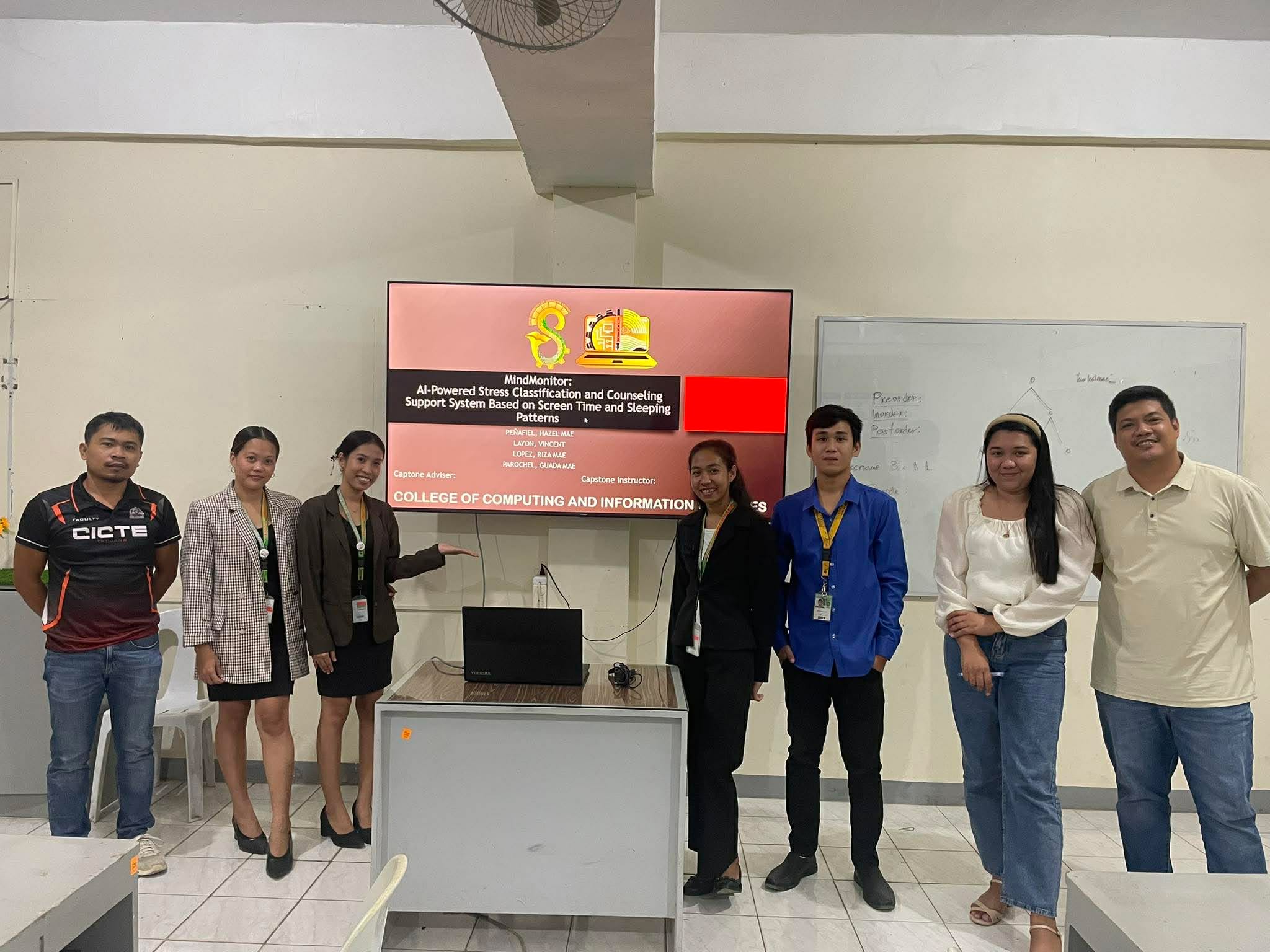 Third-year capstone team presenting MindMonitor